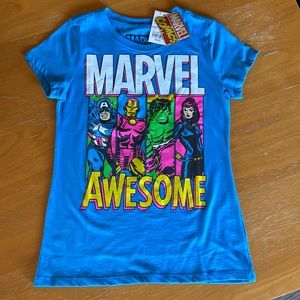 Marvel T-Shirt Girls Medium Brand New with Tags